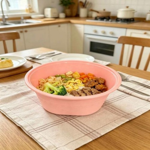 American-style transparent round PP meal box