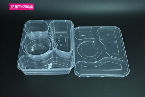 Injection-molded PP basin-style food box