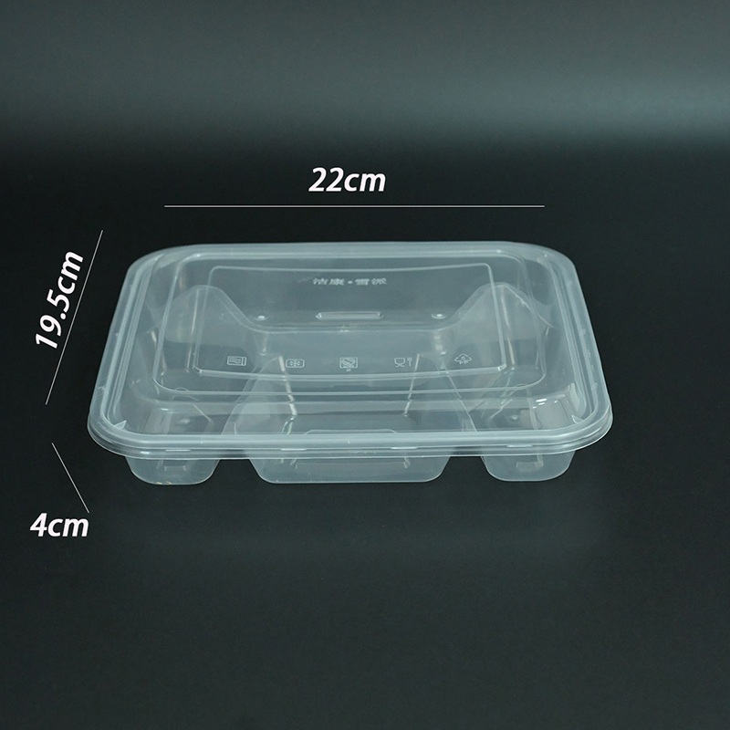 Vierschichtige quadratische Lunchbox aus PP