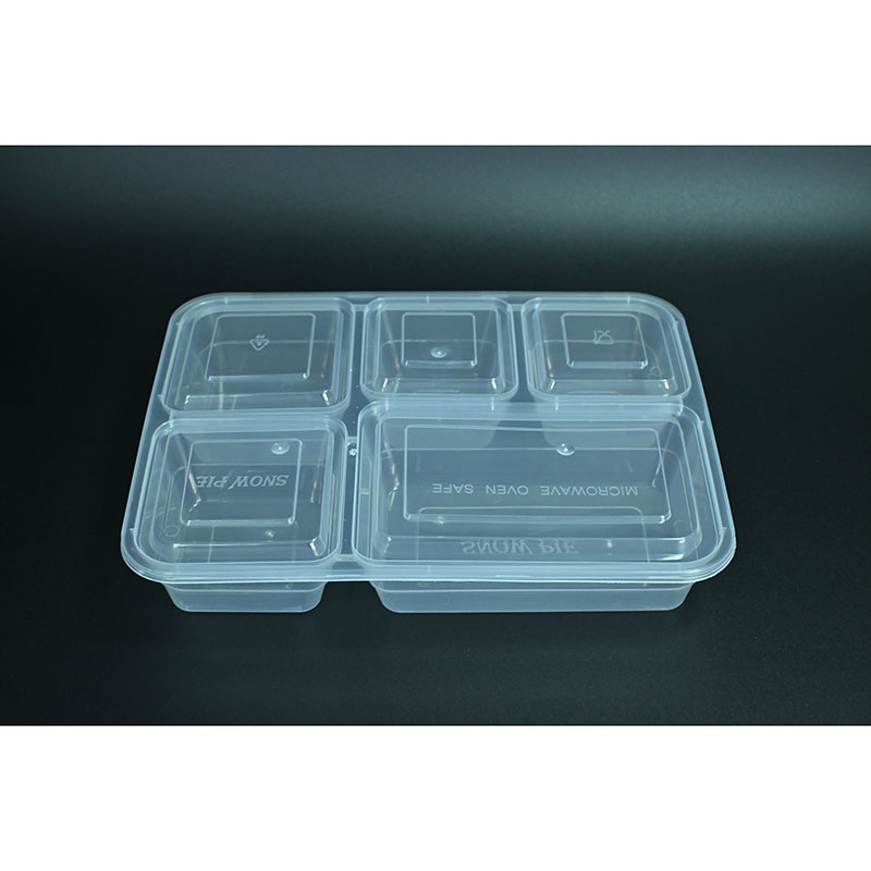 Fünfschichtige quadratische Lunchbox aus PP im koreanischen Stil
